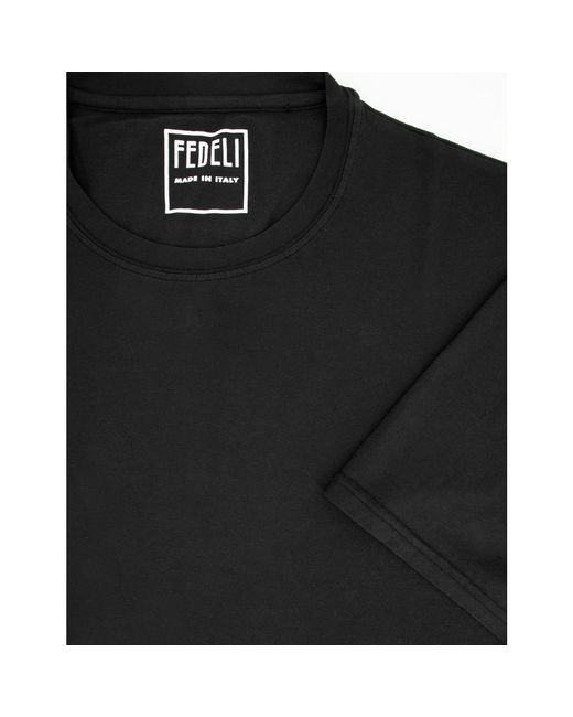 Fedeli T-shirts in Black für Herren