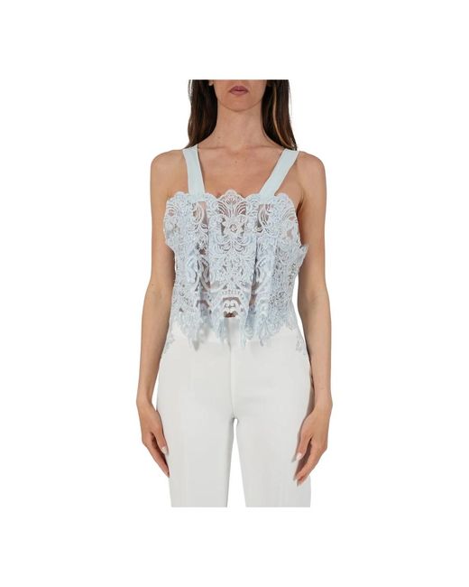Sleeveless Tops di Maurizio Mykonos in Blue