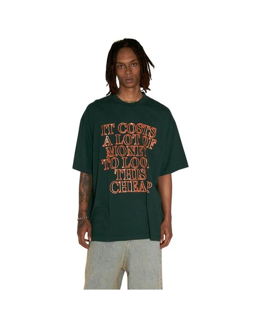 T-shirt con stampa frontale di Vetements in Green da Uomo