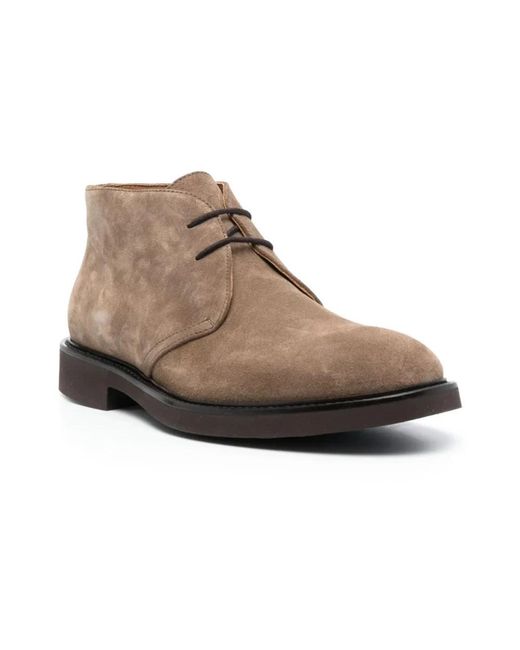 Doucal's Brown Lace-Up Boots for men