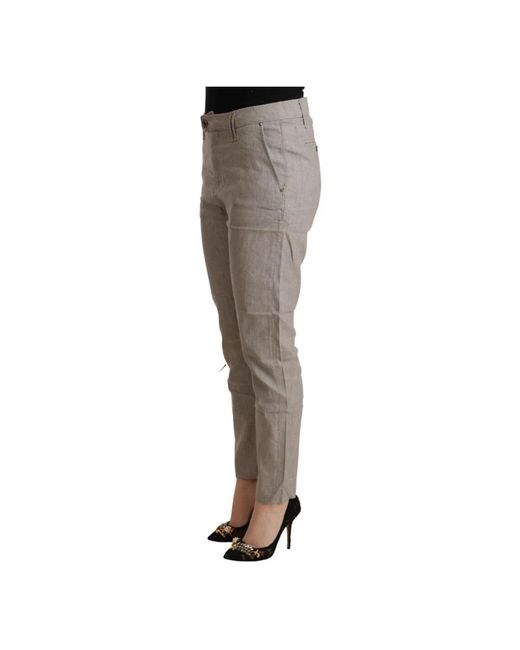 CYCLE Slim-Fit Trousers in het Gray