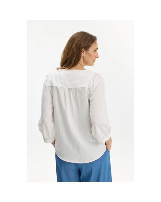 Blouses iN FRONT de color White