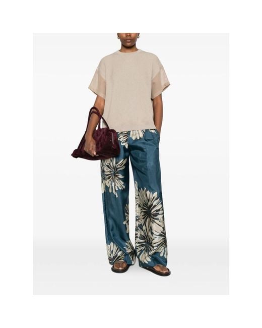 Brunello Cucinelli Natural Round-Neck Knitwear