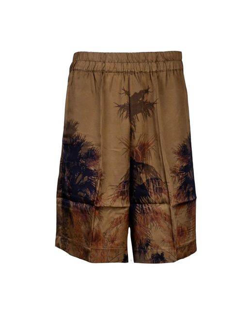 Laneus Brown Short Shorts for men