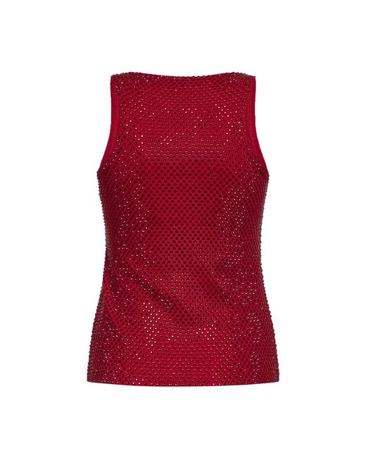 GIUSEPPE DI MORABITO Red Sleeveless Tops