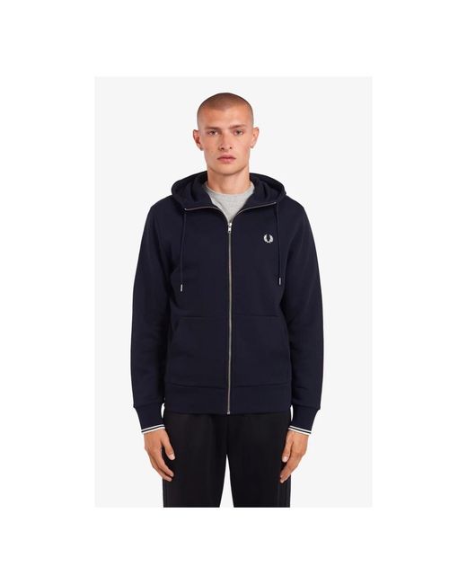 Fred Perry Blue Hoodies for men