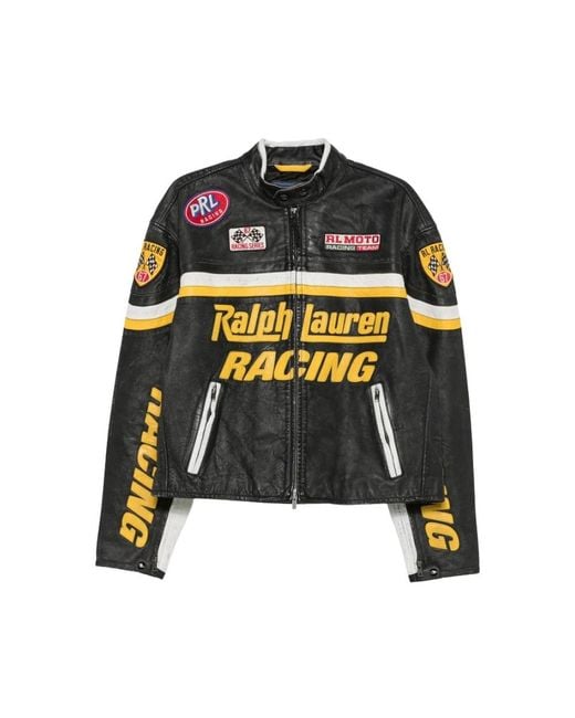 Ralph Lauren Black Leather Jackets for men