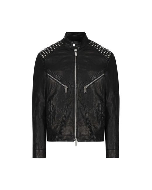 Leather Jackets DSquared² pour homme en coloris Black