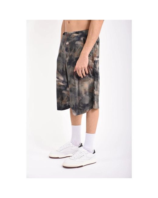 DIESEL Gray Long Shorts for men
