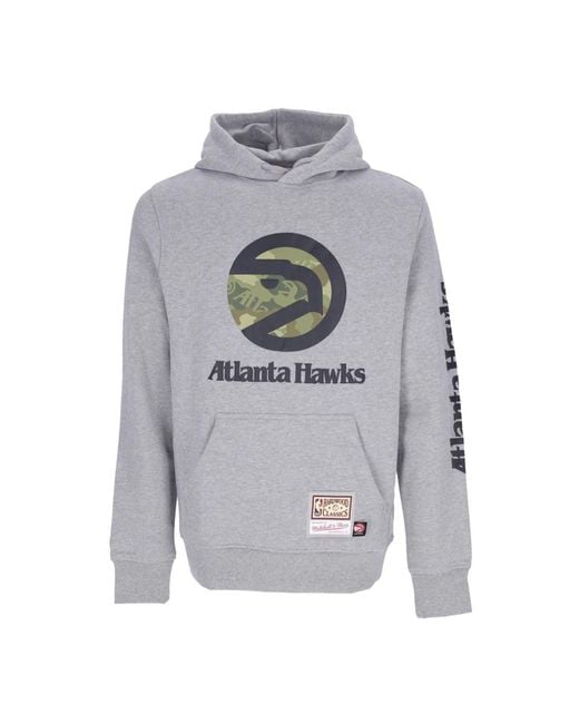 Mitchell & Ness Hoodies & Sweatvesten ,Grijs ,Katoen Nba Ghost Camo Hoodie in het Gray voor heren