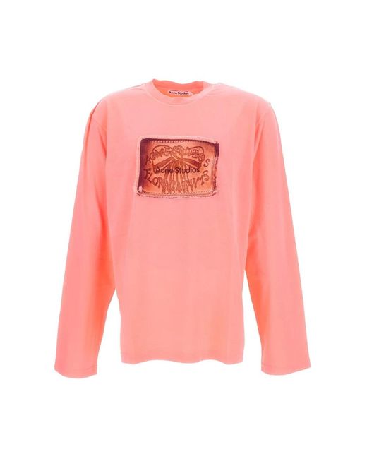 Acne Pink Long Sleeve Tops for men