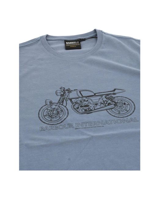 Barbour Graues Tipped Cuff Tee in Blue für Herren