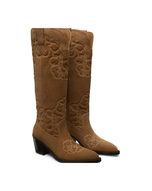 Stuart Weitzman Brown Cowboy Boots