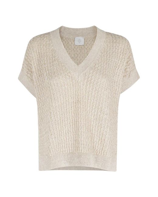 Eleventy Natural V-Neck Knitwear