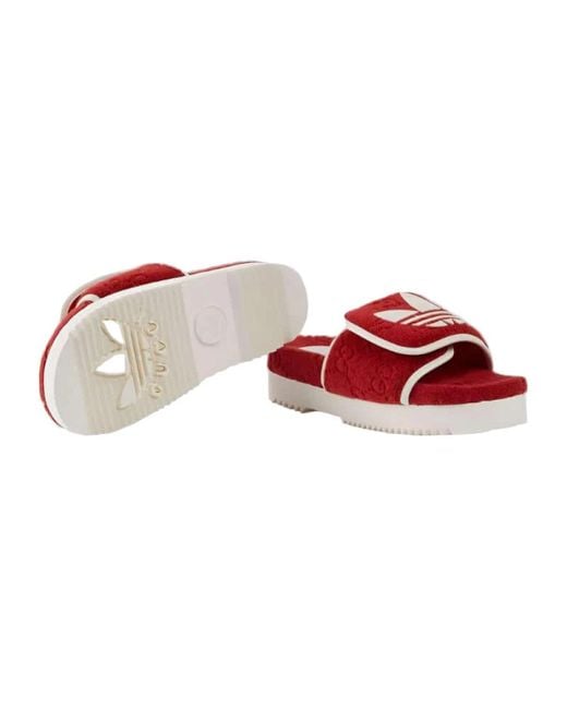 Gucci Red Monogram Slide