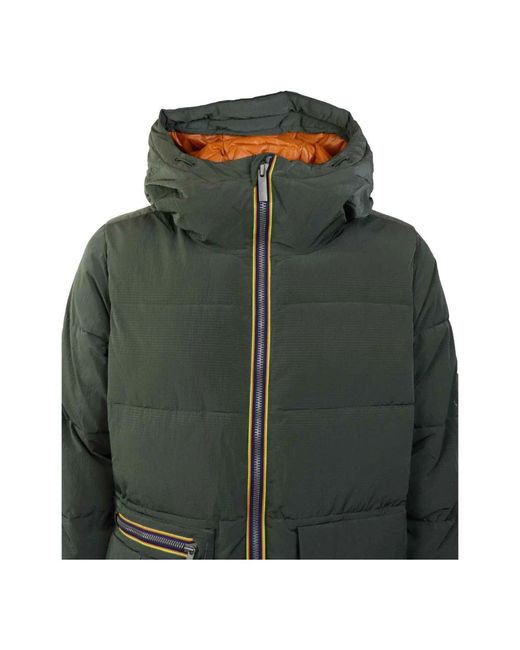 K-Way Green Down Jackets for men
