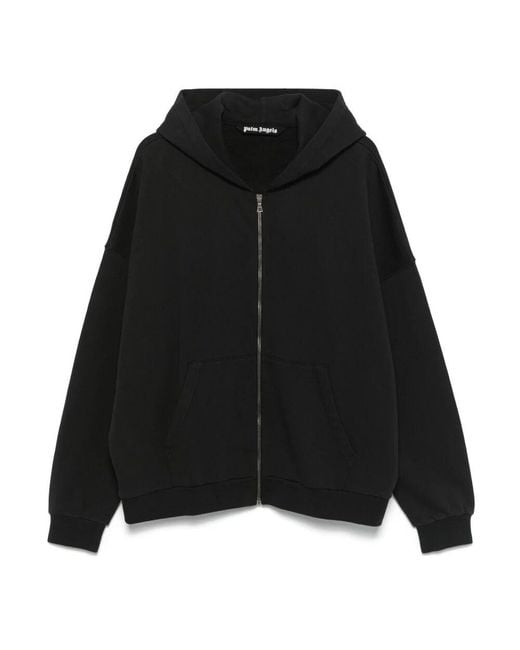 Palm Angels Black Zip-Throughs for men