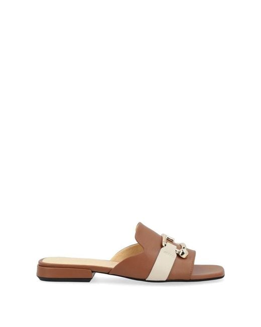 Sliders Furla en coloris Brown