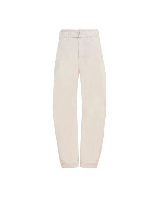Lemaire White Wide Trousers