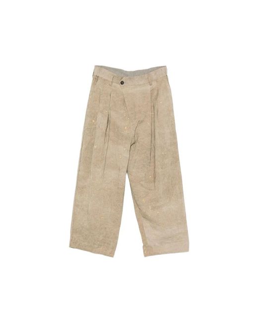 Ziggy Chen Natural Wide Trousers for men