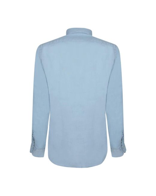 Dell'Oglio Blue Casual Shirts for men