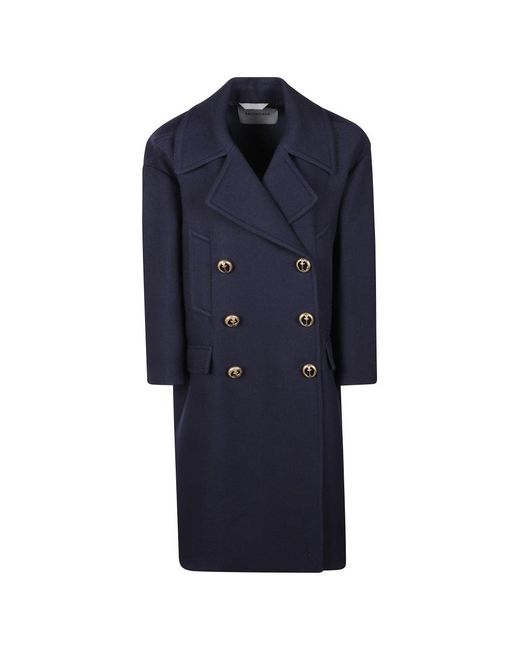 Balenciaga Blue Double-Breasted Coats