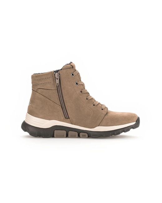 Gabor Brown Rollingsoft walking sneaker