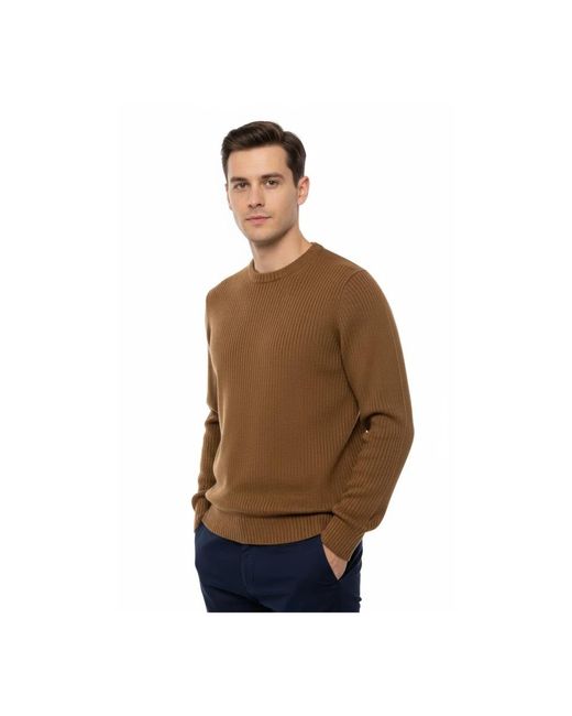 Dondup Brown Round-Neck Knitwear for men