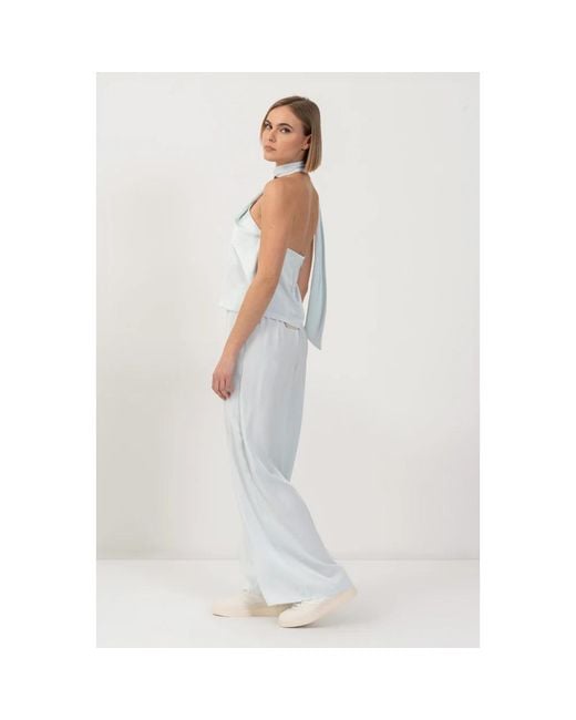 Kocca White Sleeveless Tops