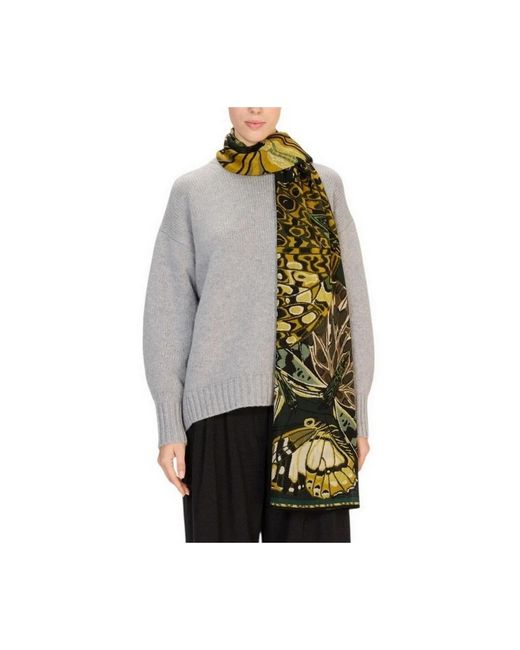 Inoui Edition Green Schal Mit Schmetterlingsmuster