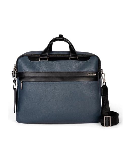 Gattinoni Blue Blau eco-leder handtasche mit gehämmerter textur