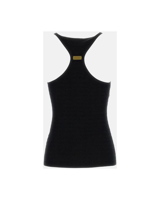 Elisabetta Franchi Black Sleeveless Tops