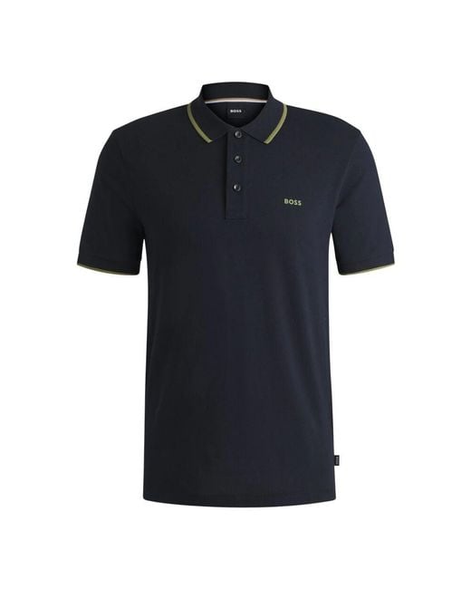HUGO Blaue Polo T-Shirts Und Polos in Black für Herren