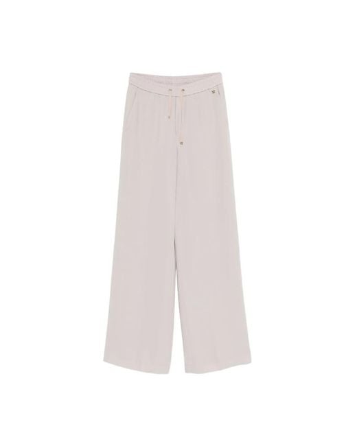 Herno Gray Wide Trousers