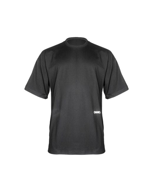 OAMC Schwarzes strick-t-shirt mit grafikdetail in Black für Herren