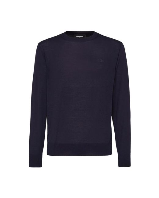 DSquared² Marine Logo Sweater in het Blue voor heren