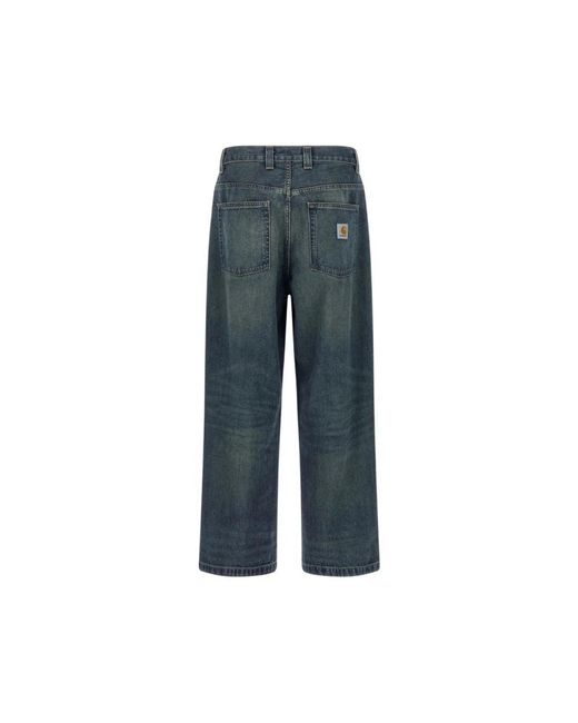 Carhartt Blue Straight Fit Jeans for men