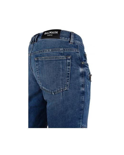Balmain Blue Slim Fit Jeans for men