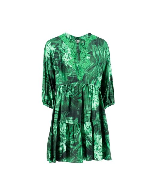 Ermanno Scervino Green Short Dresses
