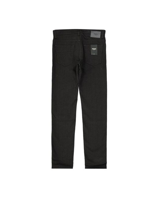 Fendi Black Slim-Fit Trousers for men