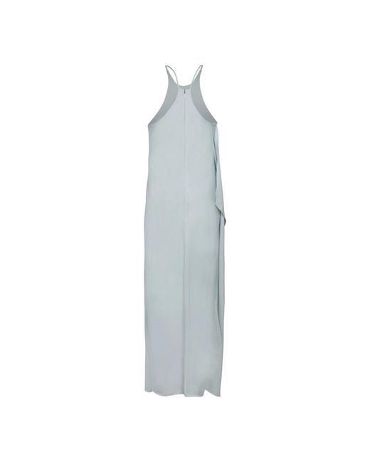 Calvin Klein Gray Kleid mit drapiertem panel