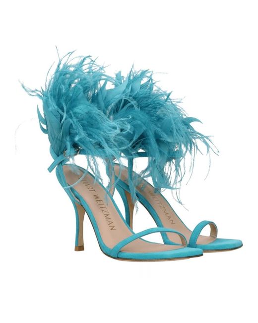 Stuart Weitzman Blue High Heel Sandals