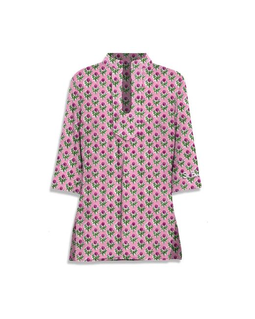 Mc2 Saint Barth Overhemden ,Veelkleurig ,Stijlvolle Shirts in het Pink