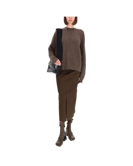 Uma Wang Brown Round-Neck Knitwear