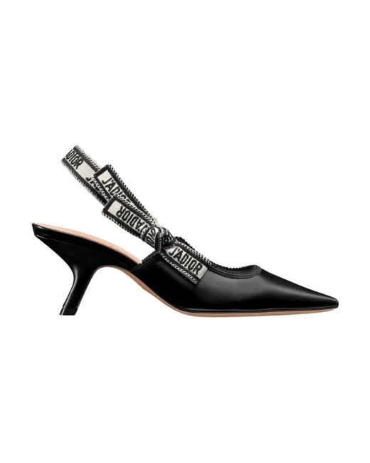Dior Black Schwarze slingback-schuhe