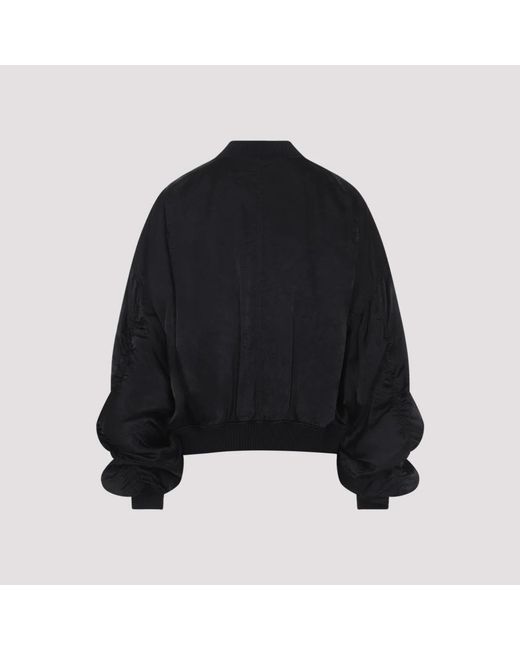 Rick Owens Black Bomber Jackets