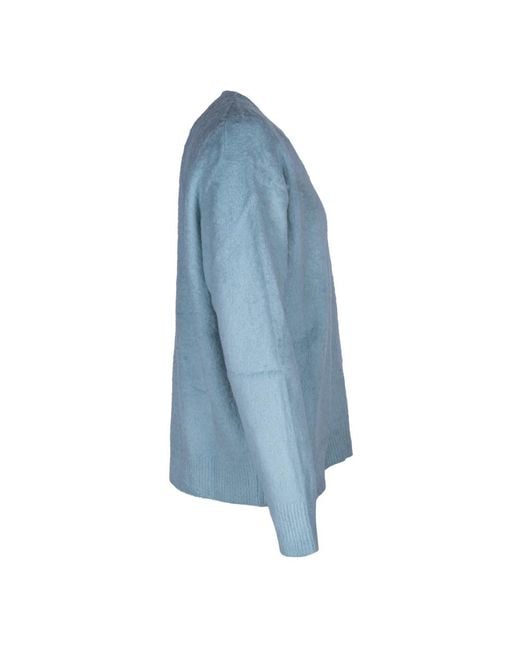 Round-Neck Knitwear Roberto Collina de hombre de color Blue