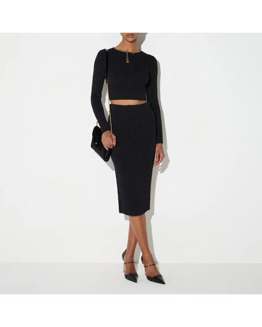 Elisabetta Franchi Black Round-Neck Knitwear