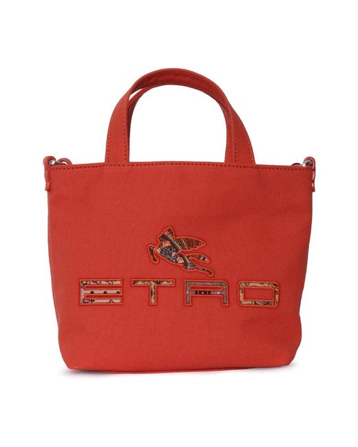 Etro Red Tote Bags