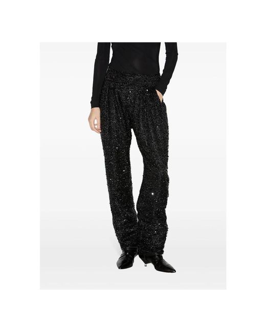 Isabel Marant Straight Trousers in het Black
